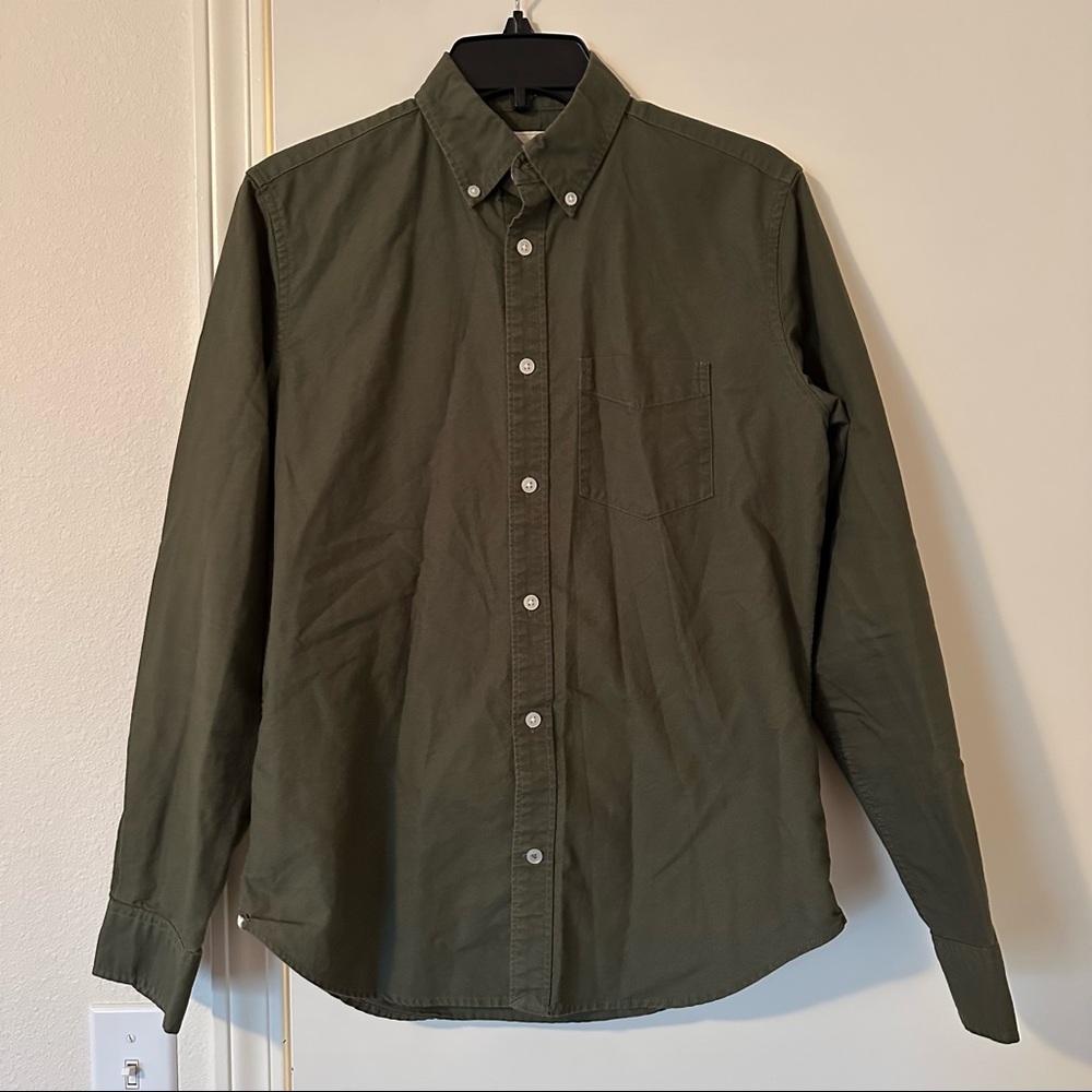GAP The Modern Oxford Shirt Green Small